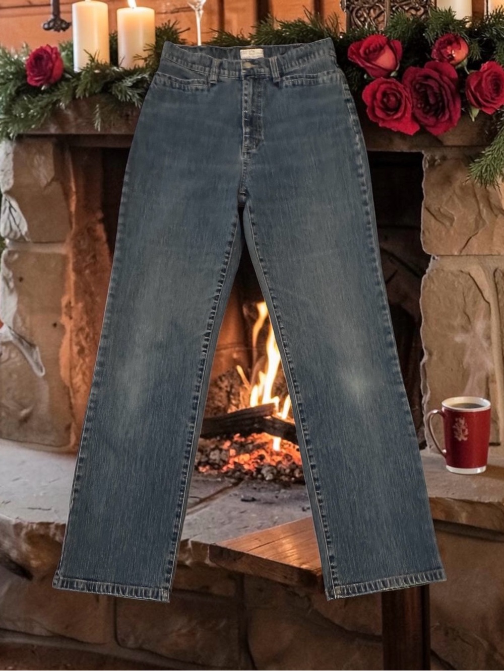 FDJ French Dressing Jeans Suzanne Straight Leg Womens 28 x 33 LONG Distressed